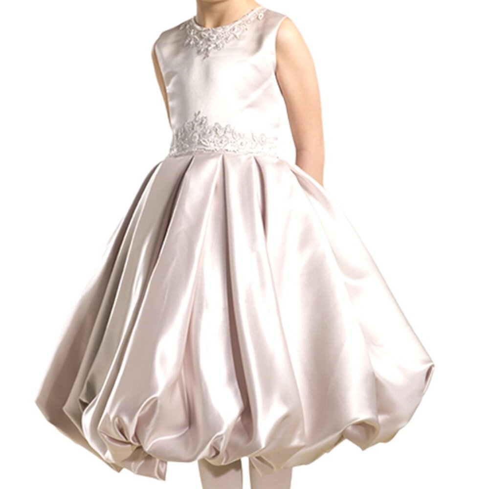 Joan Calabrese Bubble Beauty Shimmering Dress - BEIGE - NWT